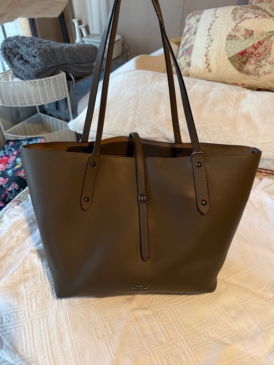 Coach Handbags - Coach Stone Leather Tote with Double Straps